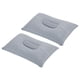 thumbnail image 1 of Almohada inflable Uxcell, almohada de viaje ultraligera para camping, paquete de 2 en gris, 1 of 6