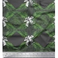 thumbnail image 1 of Soimoi Tissu Velours Gris Pin & Feuilles Tissu Imprimé 1 Yard 60 Inch Wide, 1 of 3