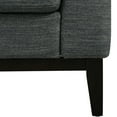 thumbnail image 2 of FFH 3-Seater Fabric Lounge Sofa with 3 Pillows & Deep Seat, Modern Comfy Upholstered Couch with Wood Legs, 80.5"*34"*34", 2 of 8