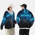 thumbnail image 4 of Lsque Planet Earth Pattern UPF 50+ Lightweight Sun Protection Men's Women's Long Sleeve Shirt, Hoodie Performance -Large, 4 of 7