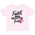 thumbnail image 3 of Inktastic Breast Cancer Awareness Faith over Fear with Pink Ribbon and Arrow Girls Baby T-Shirt, 3 of 5