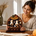 thumbnail image 5 of Spooky Spirits Bakery Ghost Chef Wooden Tabletop Statue, Cute Halloween Baking Ghost Pumpkin Decor Wooden Ornament for Fall Home Decor and Halloween Table Decor, 5 of 6
