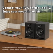 Active Studio Monitor Speakers, Bluetooth 5.3, for Music Production, 60W PC Gaming & Home Audio, Bookshelf Speakers (Pair,Black)