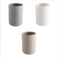 thumbnail image 1 of Laklulu Vaso de baño, soporte para cepillos de dientes, juego de 3, plástico de calidad alimentaria, absolutamente irrompible (blanco, gris, marrón), 1 of 5