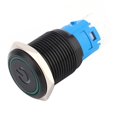 thumbnail image 2 of Black self-locking metal switch, IP65 protection, with LED lamp and symbol, 16 mm (green 220 V AC), 2 pieces, 2 of 4