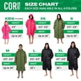 thumbnail image 2 of Swim Parka for Youth and Adults | Heavy-Duty Towel-Lined Weatherproof Swimming Jacket for Men, Women, and Kids (Black Large) By COR Surf, 2 of 7