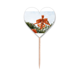 thumbnail image 1 of Orange River Lily Etiqueta del corazón de la bandera del palillo de dientes, 1 of 3