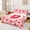 Pink D, variant on Feelyou Pink Red Strawberry C Letter Queen Sheets for Kids, Kawaii Cartoon Fruit Queen Sheet Sets, 4pcs, 1 Flat Sheet, 1 Fitted Sheet and 2 Pillowcases