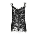 thumbnail image 5 of VISALY Transparent Lace Pajama Set: Matching Nightgown & Underwear, Sleepwear Ensemble, Black,L, 5 of 5