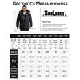 thumbnail image 5 of Soularge Men's Big and Tall Warm Jacket Winter Coat Waterproof Hoodie Puffy Parka Gray 7X, 5 of 12