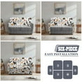 thumbnail image 2 of Xoenoiee Abstract Boho Geometric Art Print Stretch Reclining Loveseat Slipcover, 2 Seater Loveseat Recliner Cover with Storage Pockets, Recliner Couch Sofa Cover Furniture Protector, 2 of 6