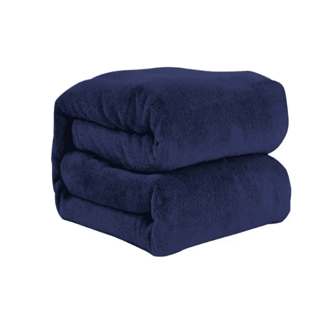 Cobija Frazada Cobertor Flannel Matrimonial Suave Calientita Azul Marino
