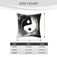 thumbnail image 4 of Fotbe Yin And Yang Pattern Velvet Decorative Throw Pillow Covers with Elegant Piping, Soft Plush Cushion Cover for Sofa, Bed, Car, Office-16"x16", 4 of 8