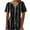Black#1, variant on GaThRRgYP Women's Summer Fashion Short Sleeve Top - Casual Blouse,Women's Fashion Summer Casual Printed V-neck Button Up Short Seeved Blouses Top Wine S