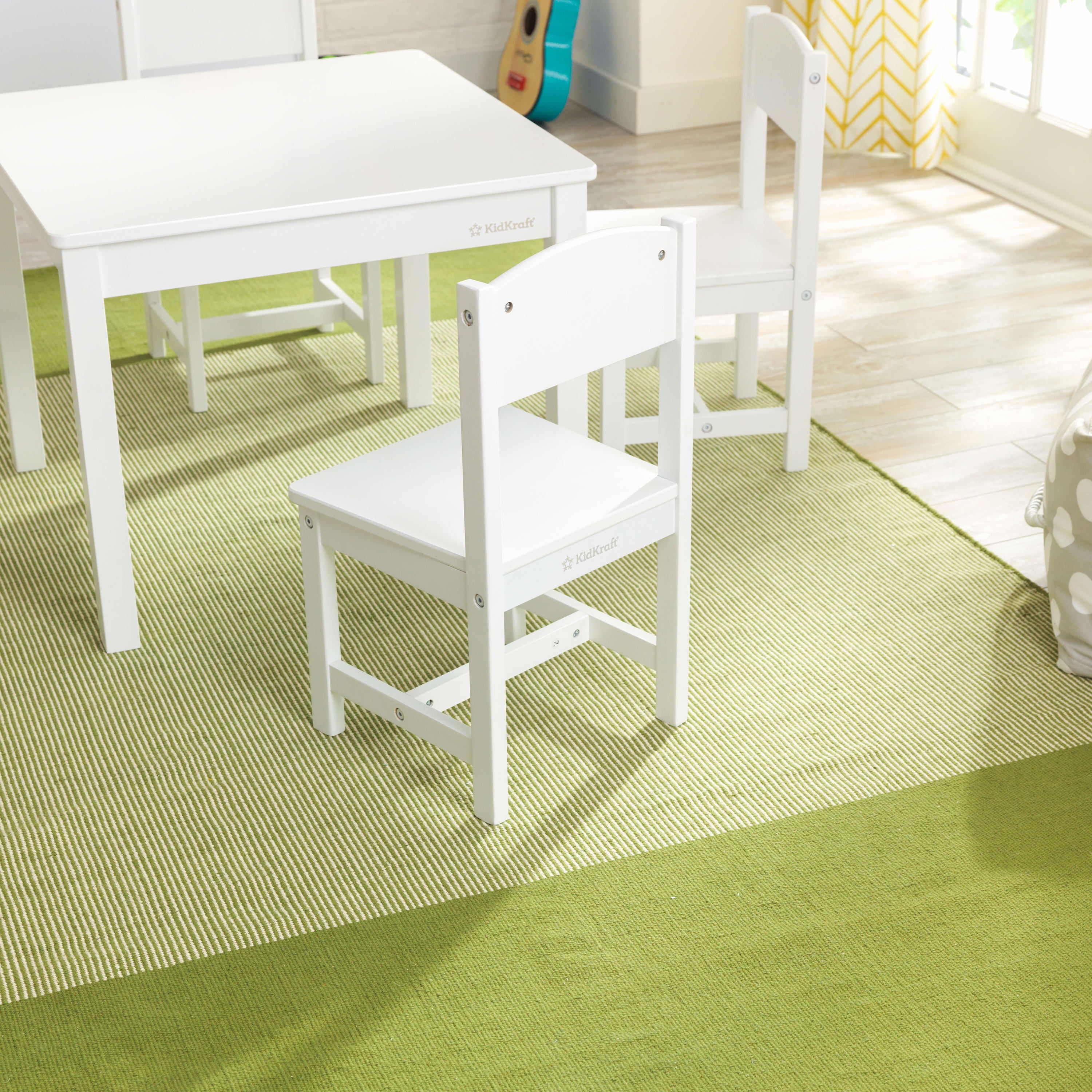 KidKraft Wooden Farmhouse Table 4 Chair Set White
