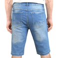 thumbnail image 3 of Notus Men's Lightly Distressed Stretch Denim Jean Shorts - Comfortable & Durable Summer Wear Light Blue 30, 3 of 3