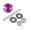 Purple, variant on Vehicle Hood Pin Push Button Latch Kit Aluminum Alloy Quick Release Lock for Car Automotive Engine Bonnet