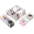 thumbnail image 4 of Organizador de almacenamiento de calcetines debajo de la cama, estructura resistente, divisores ajustables, bolsa de almacenamiento de ropa con cremallera resistente XBTCLXEBCO caja de almacenamiento de color sólido con forma geométrica, 4 of 4