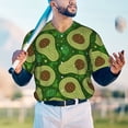 thumbnail image 5 of Rateoe Big Colorful Avocados Pattern Men’s Baseball Short Sleeve Polo Shirt, Midweight Men's Shirt Golf Shirt Polo Shirts Quick Dry Short-3X-Large, 5 of 7