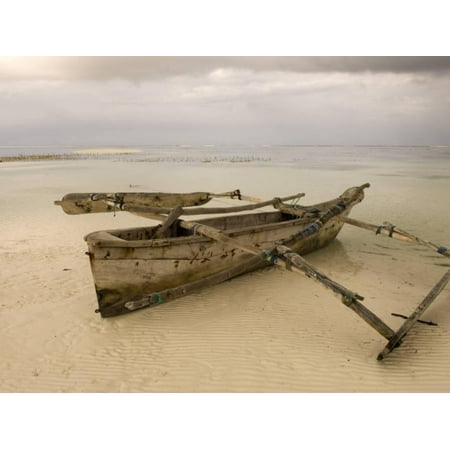 - Pwani Mchangani Village on East Coast. Fishing Boat on Beach Print Wall Art By Ariadne Van Zandbergen
