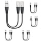 thumbnail image 2 of Cable XLR F 3 Pines A Dual M 5/10/15 Piezas 30 CM para Amplificador Mezclador Micrófono, 2 of 9