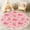 Color 3, variant on Washable Non Slip 3ft Round Rug, Vintage Floral Pink Roses Bows Soft Pastel Circle Area Rugs with Tassels Carpet for Nursery Bedroom Living Room Playroom Tent rug Tent Castle