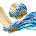 thumbnail image 4 of Unique Bargains Lace Silk Ribbon Fairy Sticks Wands for Wedding Party, Navy Blue/Sky Blue 25 Pack, 4 of 5