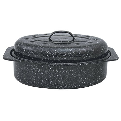 Covered top oval roaster
