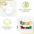 thumbnail image 4 of [5-Pack,36 Oz]Glass Meal Prep Containers 2 Compartments Portion Control with Upgraded Snap Locking Lids Glass Food Storage Containers, Microwave, Oven, Freezer and Dishwasher (4.5 Cups, White), 4 of 6