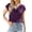 Purple, variant on Cowl Neck Top for Women Dressy Short Sleeve Shirt Summer TopCasual Work Blouses