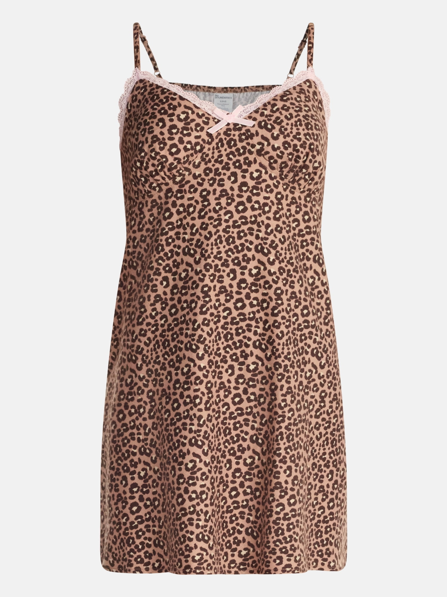 No Boundaries Sleeveless Sleep Slip Dress, Women's XS-XXL