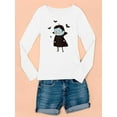 thumbnail image 3 of Cute Halloween Funny Vampire Long Sleeve Toddler -Image by Shutterstock,  2 Toddler, 3 of 4