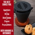 thumbnail image 3 of Mini Tabletop Fire Pit and Cast Iron Hibachi Grill Pan, Camping Tabletop Fire Pit Indoor & Outdoor Grill for Smores, BBQ, Smores Maker, Smokeless Firepit, Portable Mini Japanese Grill by Chef Master, 3 of 9