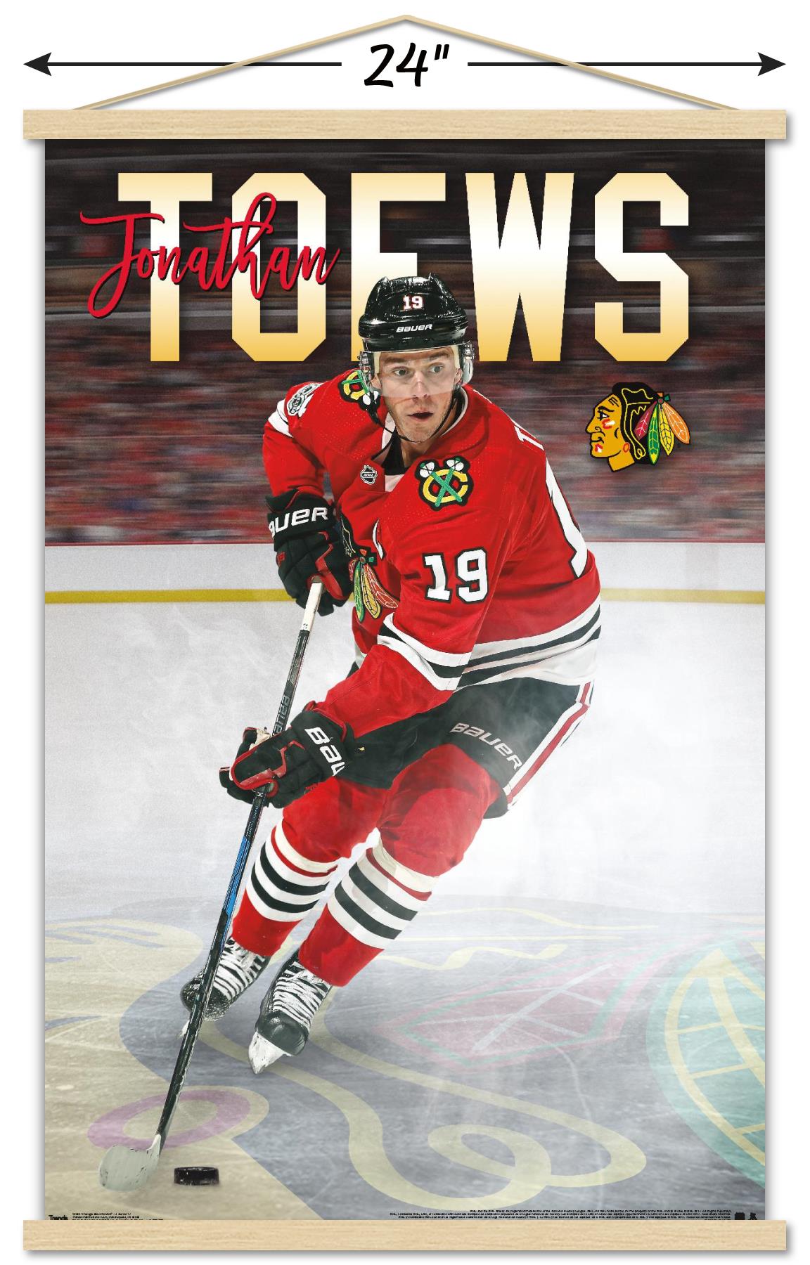 NHL Chicago Blackhawks - Jonathan Toews 17 Wall Poster with Magnetic Frame, 22.375" x 34"