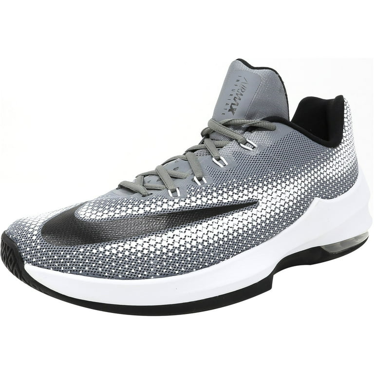 Men's Air Max Infuriate Low Cool Grey / Black-White Ankle-High Basketball Shoe -