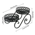 thumbnail image 2 of Vrorvz 2 Tier Metal Shelf Stand for Living Room Balcony Window Sill Coffee Table Use Decorative Openwork Plant Holder Sturdy Multi Functional Storage Organizer, 2 of 2