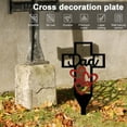 thumbnail image 2 of Metal Cross Grave Markers Memorial Cemetery Garden Stake for Grave Plaque Yard, 12 x 6In, 2 of 8