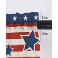 thumbnail image 6 of 4th of July Curtains 63 Inch Length,Sheer Curtains for Bedroom Living Room Window Independence Day Patriotic Red Striped Blue Star Voile Drapes Kitchen Curtains Small Half Window 42"x63" 2 Panels, 6 of 7