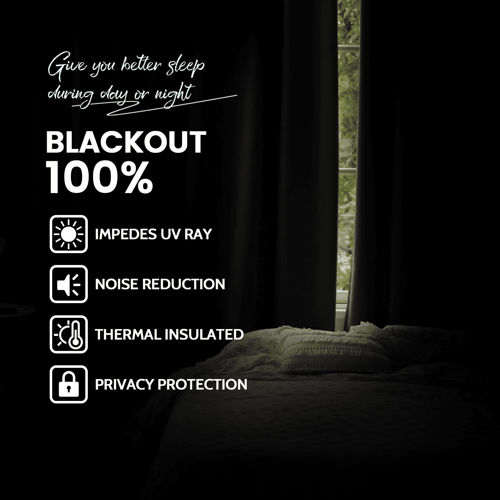 Yakamok 100% Blackout Curtain Panels 84 inches Cold and Light Blocking Drapes for Nursery, 2 Thick Layers Thermal Insulated Draperies (2 Pieces, 52 Wide Each Panel, Grey Front with White Backing)