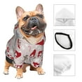 thumbnail image 3 of Fotbe Cartoon Santa and Reindeer Print Small Dog Sweater Hoodies Pet Grey Hooded Soft Fleece Sweatshirts with Pocket Fall Winter Puppy Cat Sweaters Warm Clothes-XX-Large, 3 of 7