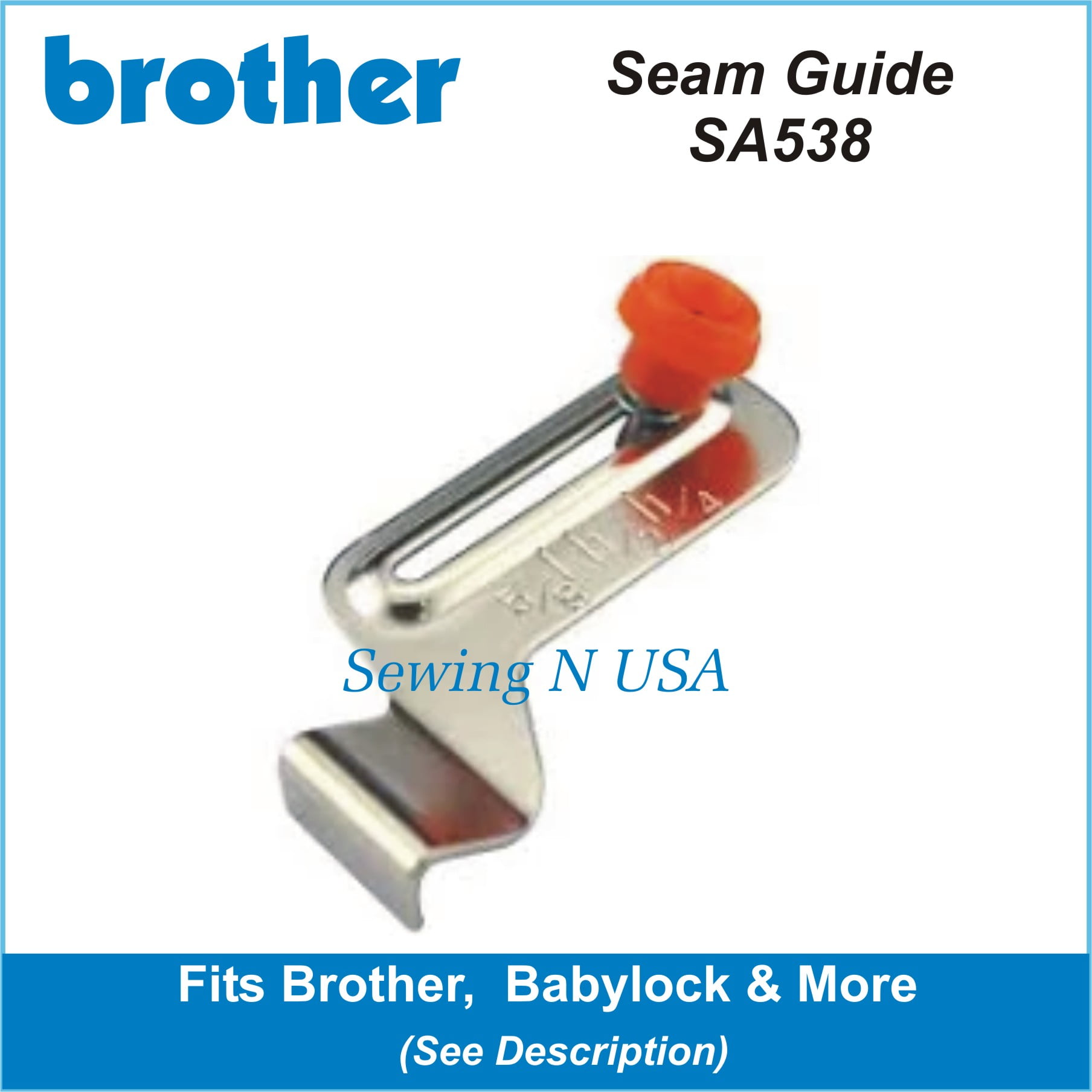Brother SA538 Adjustable Seam Guide for Brother Sewing Machines New 