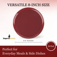 thumbnail image 3 of Impresserve Edge Collection 8" Disposable Plates, Cranberry Red (20 Pack) Heavy-Duty Plastic Dinnerware for Appetizers, Weddings, Parties, and Catering, 3 of 9