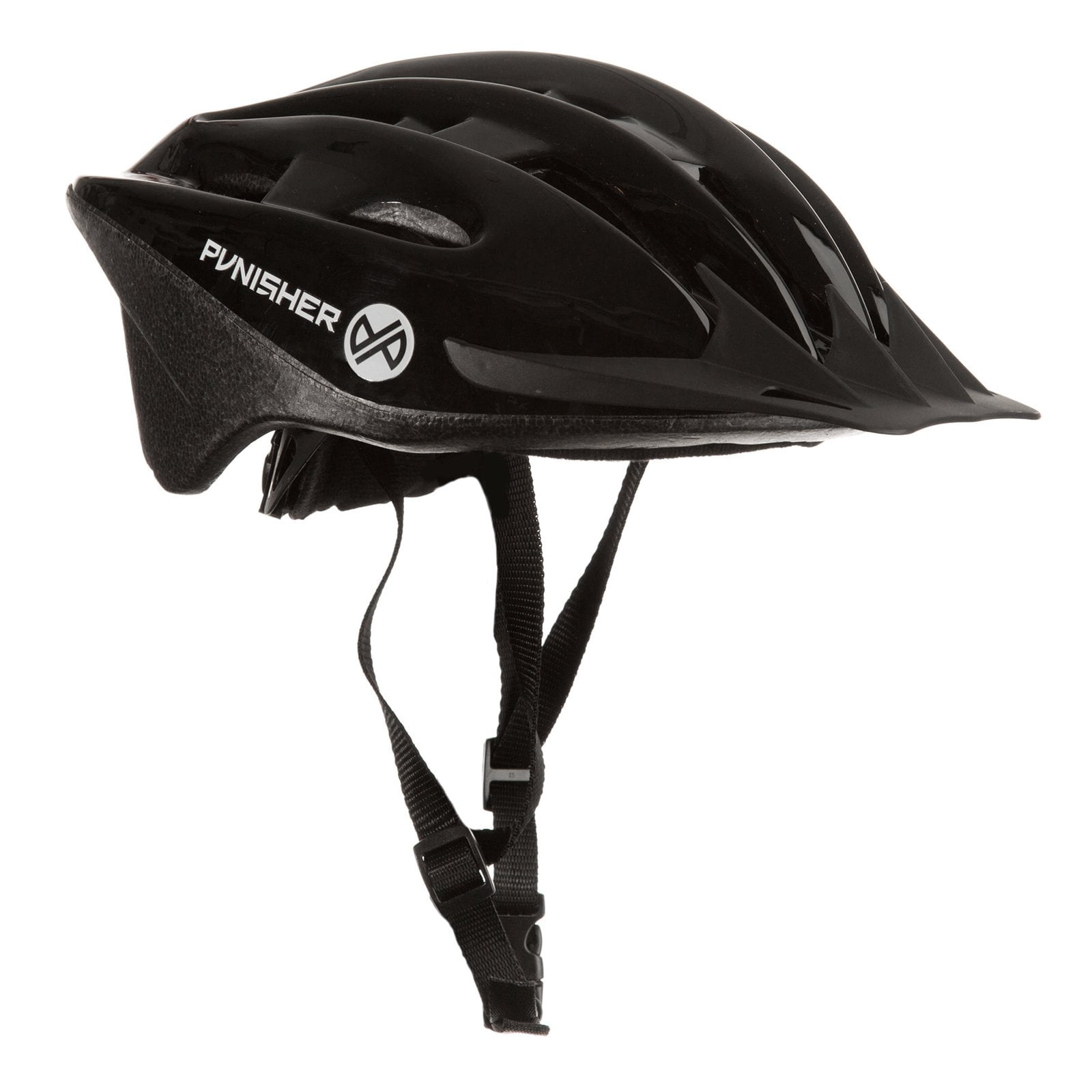 Punisher 18-Vent Adult Cycling Helmet with Imitation In-Mold, Black, Ages 12+ by Punisher Skateboards