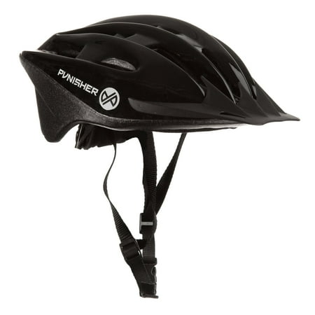 Punisher 18-Vent Adult Cycling Helmet with Imitation In-Mold, Black, Ages