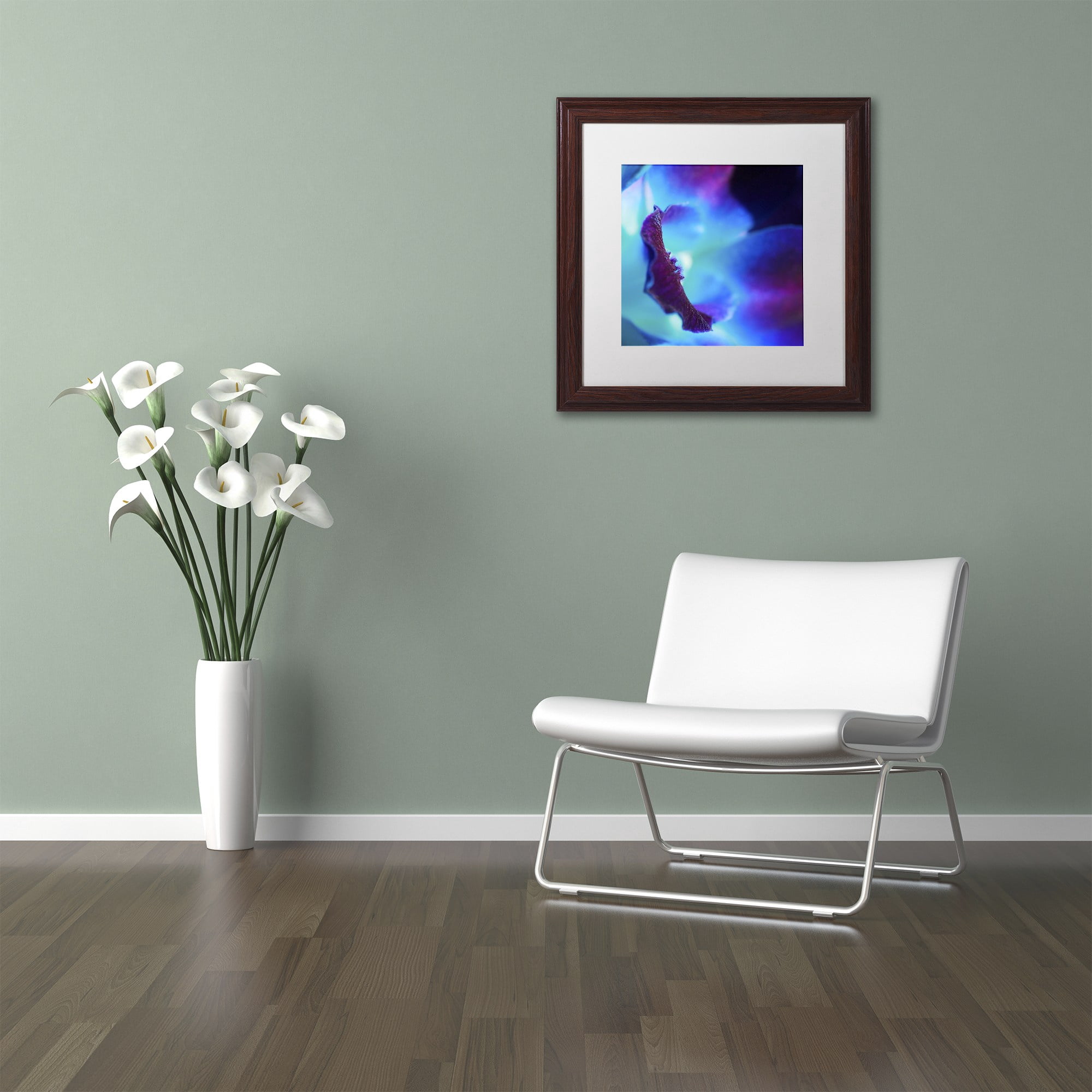 Trademark Fine Art "Colours of Tomorrow" Canvas Art by Beata Czyzowska Young, White Matte, Wood Frame