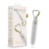 Delice™ By Blush® | Heartthrob Silicone Bullet Vibrator With Heart-Shaped Handle – White Bouquet