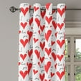 thumbnail image 2 of Ambesonne Love Grommet Curtain, Hand Writing Valentines, 50" x 120", Vermilion Black White, 2 of 6