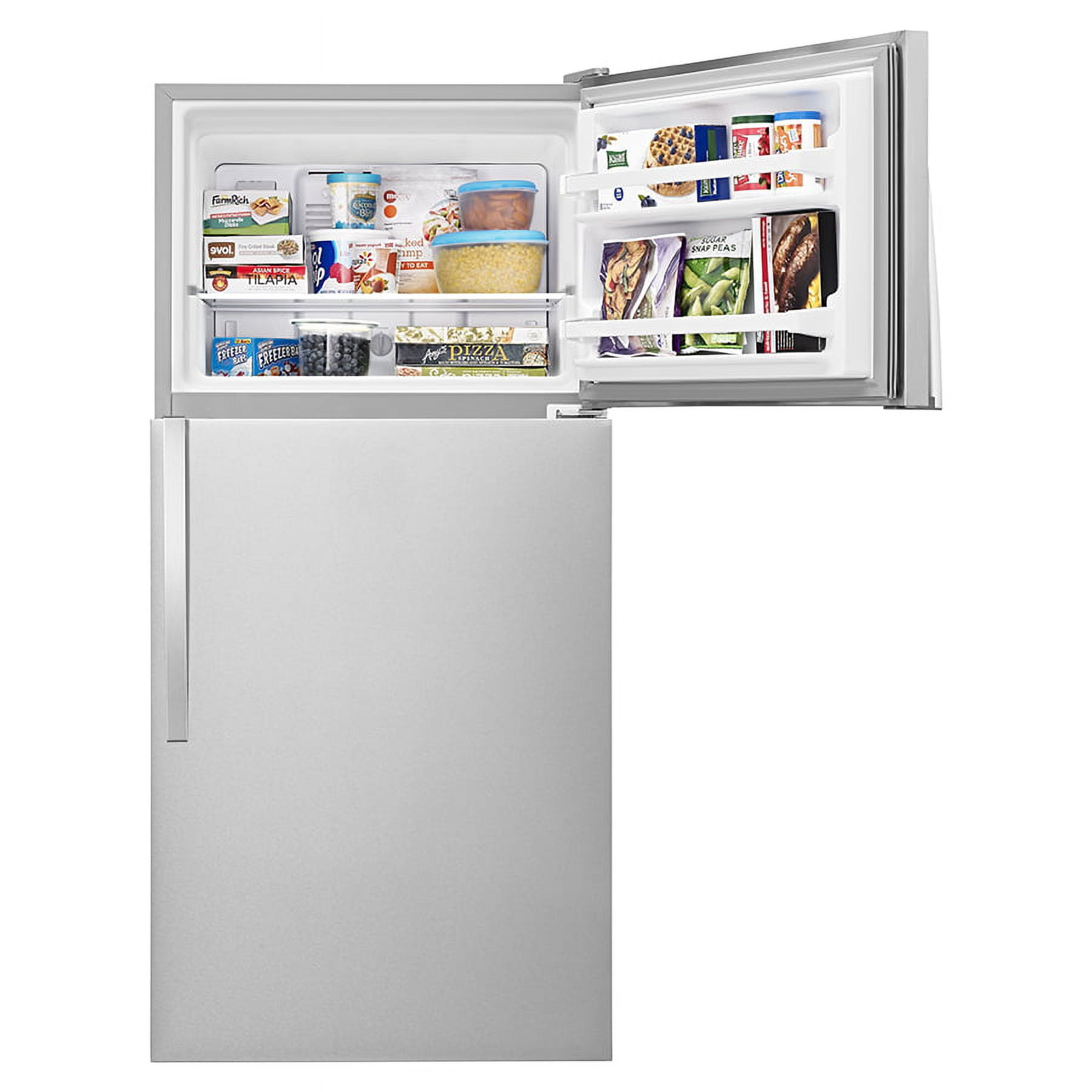 Whirlpool WRT318FZDM: 30-inch Wide Top Freezer Refrigerator - 18 cu. ft - Stainless Steel.