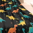 thumbnail image 3 of Black Colorful Dinosaurs Pattern Blanket,Comfortable Soft Lamb Wool Throw Blanket,All Season,Warm Lightweight Blankets for Sofa Bed Couch Living Room Chair,60"x80", 3 of 4