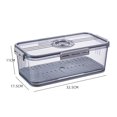 thumbnail image 2 of Square Refrigerator Storage Box Reusable Plastic Kitchen Fresh Keeping Case, 2 of 4